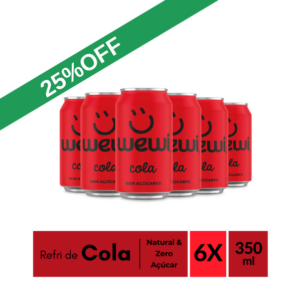 Wewi Zero Sugar Cola 350ml Pack of 6 Units