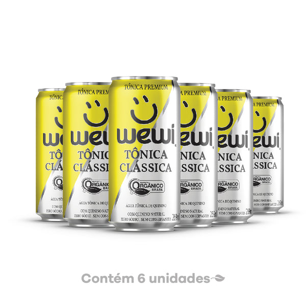 Água Tônica Clássica Orgânica Wewi 269ml Pacote com 6 Unidades