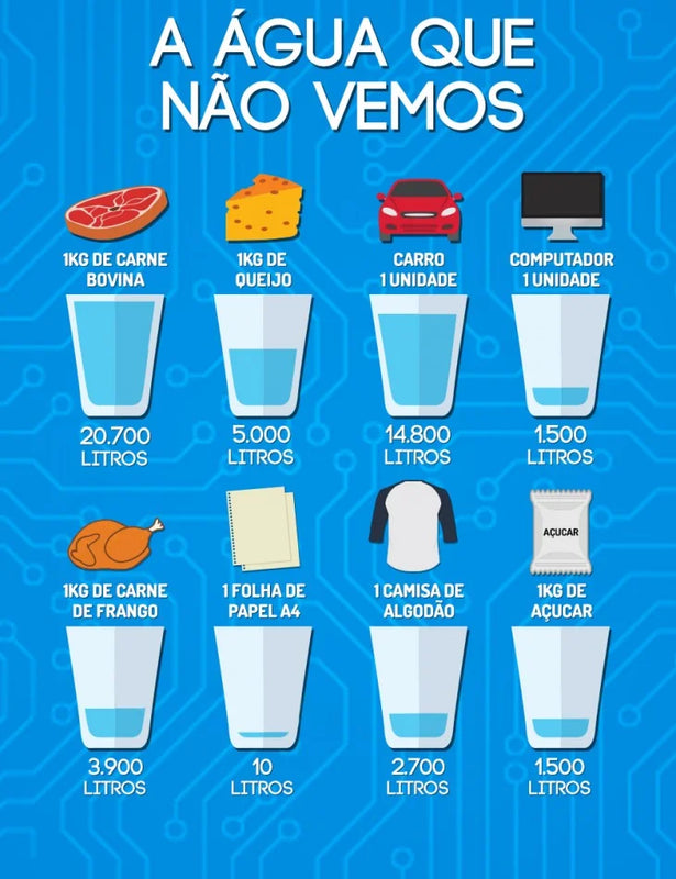 Água Virtual: a água que você consome sem vê, mas precisa enxergar!