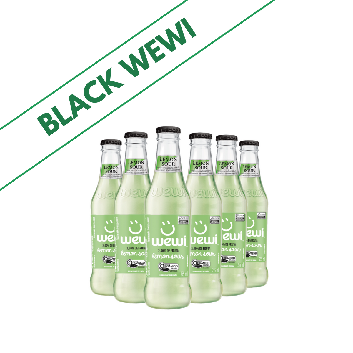 Wewi Organic Lemon Sour 255ml Pack of 6 Units