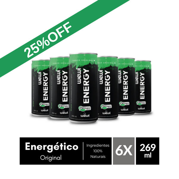 Energy Orgânico Wewi 269ml Pacote com 6 Unidades