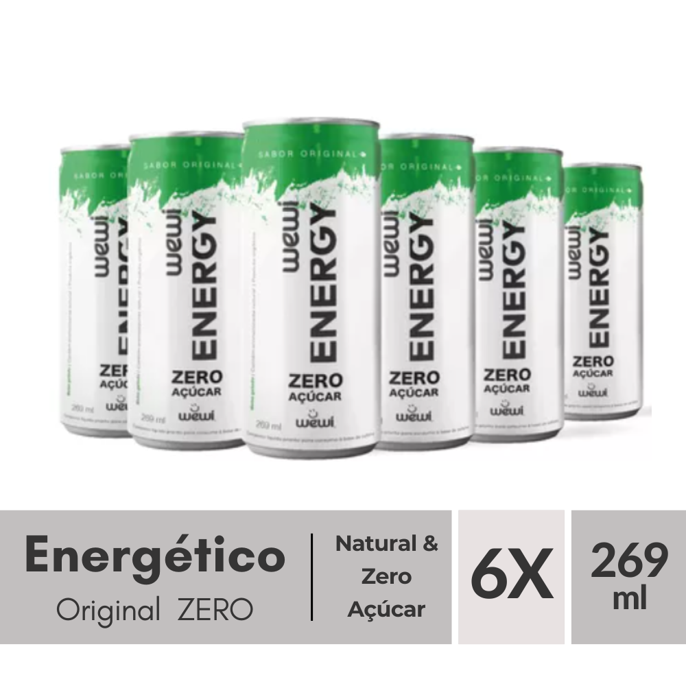 Energy Zero Açúcar Wewi 269ml Pacote com 6 Unidades