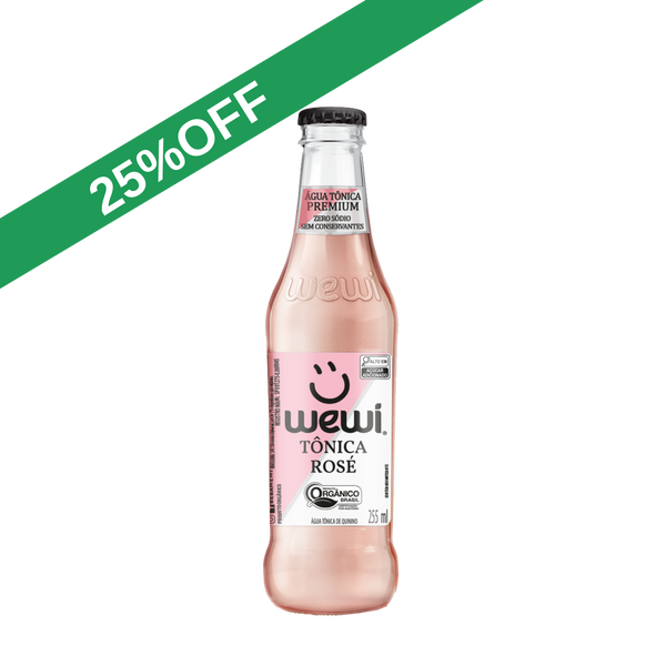 Água Tônica Rosé Orgânica Wewi 255ml