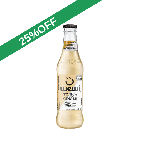 Água Tônica Ginger Orgânica Wewi 255ml