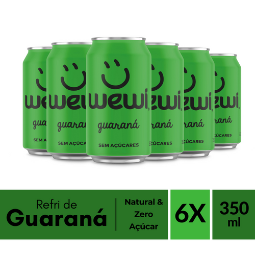 Guarana Zero Sugar Wewi 350ml Pack of 6 Units