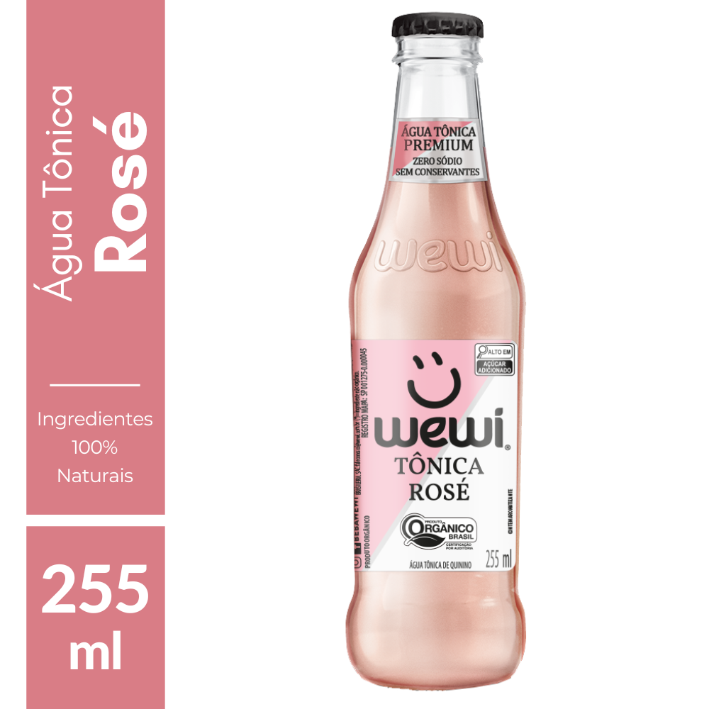 Água Tônica Rosé Orgânica Wewi 255ml