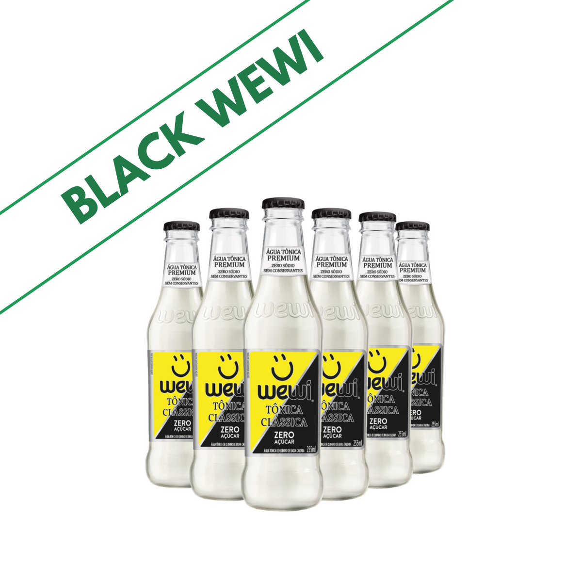 Água Tônica Clássica ZERO Açúcar Wewi 255ml Pacote com 6 Unidades