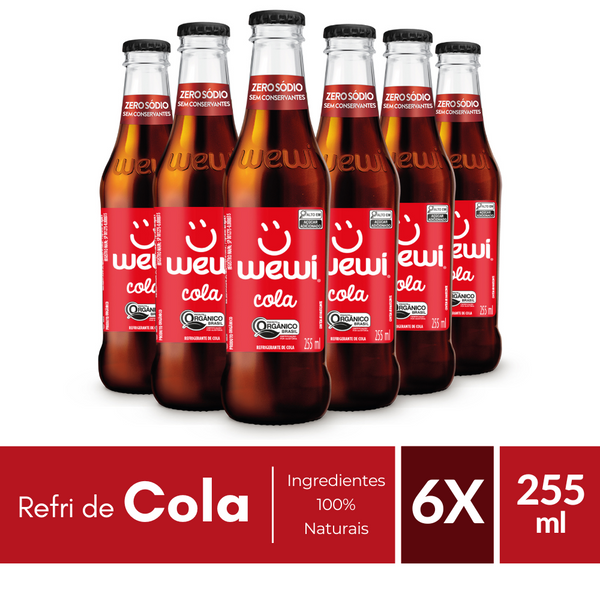 Cola Orgânico Wewi 255ml Pacote com 6 Unidades