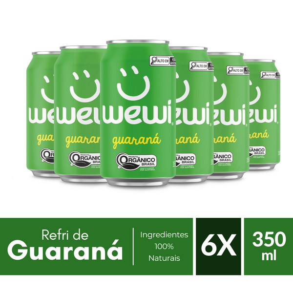 Guaraná Orgânico Wewi 350ml Pacote com 6 Unidades