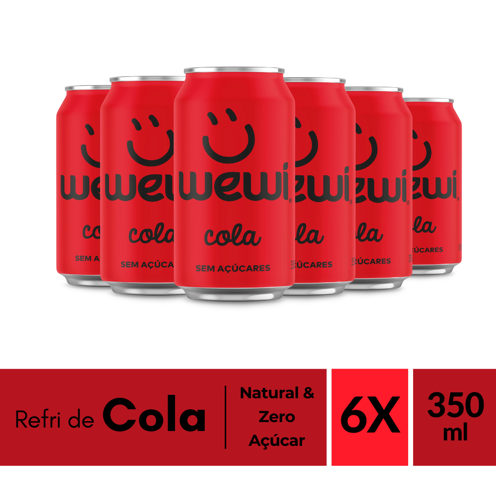 Cola Zero Açúcar Wewi 350ml Pacote com 6 Unidades