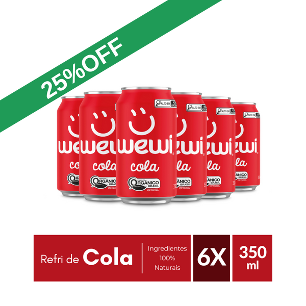 Cola Orgânico Wewi 350ml Pacote com 6 Unidades