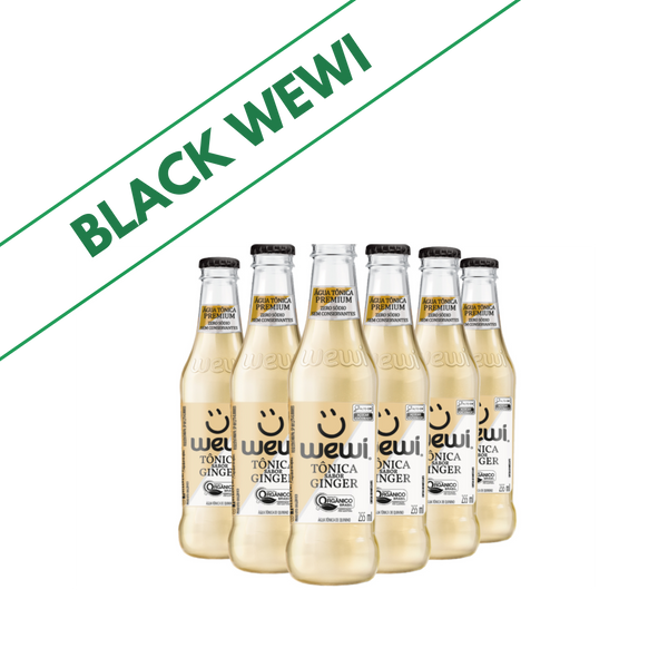 Água Tônica Ginger Orgânica Wewi 255ml Pacote com 6 Unidades