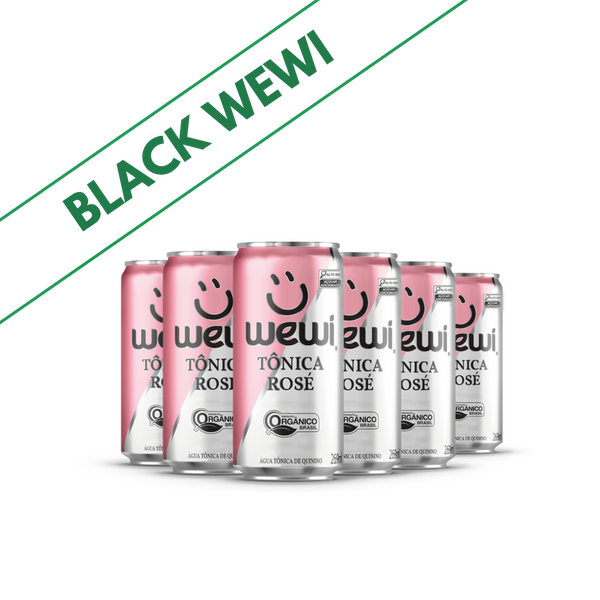 Água Tônica Rosé Orgânica Wewi 269ml Pacote com 6 Unidades