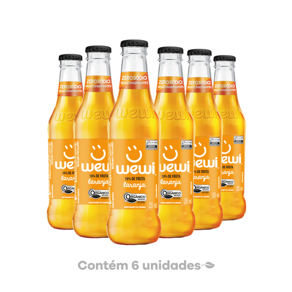 Laranja Orgânico Wewi 255ml Pacote com 6 Unidades