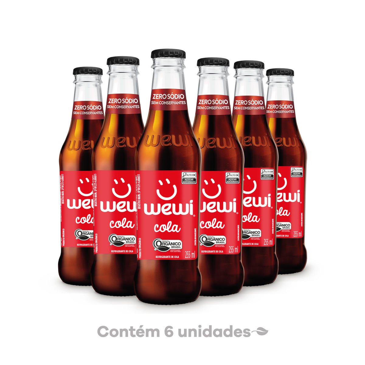 Cola Orgânico Wewi 255ml Pacote com 6 Unidades