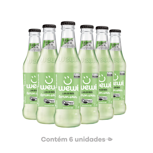 Lemon Sour Orgânico Wewi 255ml Pacote com 6 Unidades