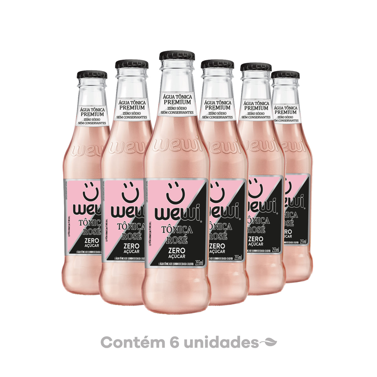 Água Tônica Rosé ZERO Açúcares 255ml Pacote com 6 Unidades