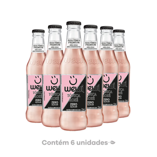 Água Tônica Rosé ZERO Açúcares 255ml Pacote com 6 Unidades